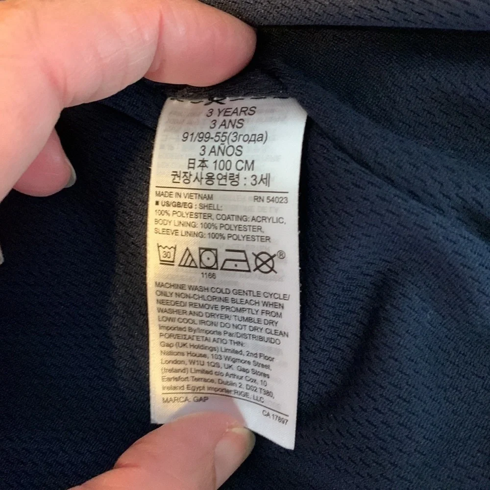 Gap toy story Pixar windbreaker light jacket size 3T navy rainbow multicolor